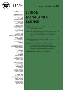 Title: Junior Management Science, Volume 3, Issue 2, June 2018