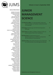 Titel: Junior Management Science, Volume 3, Issue 3, September 2018