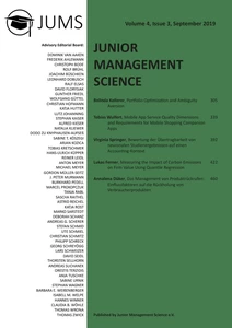Titre: Junior Management Science, Volume 4, Issue 3, September 2019
