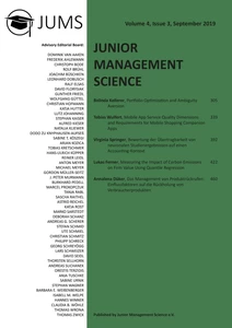 Title: Junior Management Science, Volume 4, Issue 3, September 2019