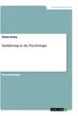 Title: Einführung in die Psychologie