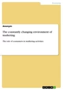 Titre: The constantly changing environment of marketing