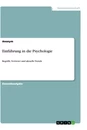 Titre: Einführung in die Psychologie
