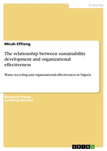 Título: The relationship between sustainability development and organizational effectiveness