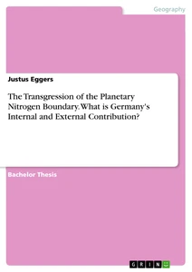 Título: The Transgression of the Planetary Nitrogen Boundary. What is Germany's Internal and External Contribution?