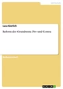 Titre: Reform der Grundrente. Pro und Contra
