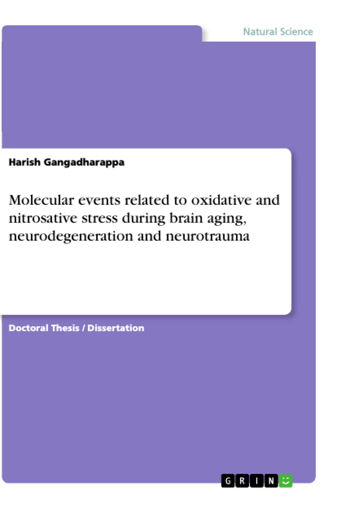 and　stress　related　neurodegeneration　brain　Molecular　oxidative　aging,　GRIN　nitrosative　events　to　neurotrauma　during　and