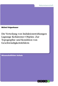 Titre: Die Verteilung von Induktionswirkungen Lagrange Kohärenter Objekte. Zur Topographie und Kondition von Geschwindigkeitsfeldern