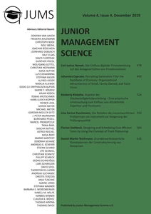 Title: Junior Management Science, Volume 4, Issue 4, December 2019