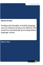 Titre: Feelings and thoughts of Arabizi language users in Lebanon territory. An efficient OM model for automatically processing Arabizi language system