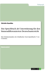 Titre: Das Sprachbuch als Unterstützung für den binnendifferenzierten Deutschunterricht