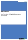 Título: An Overview of English Phonotactic Constraints