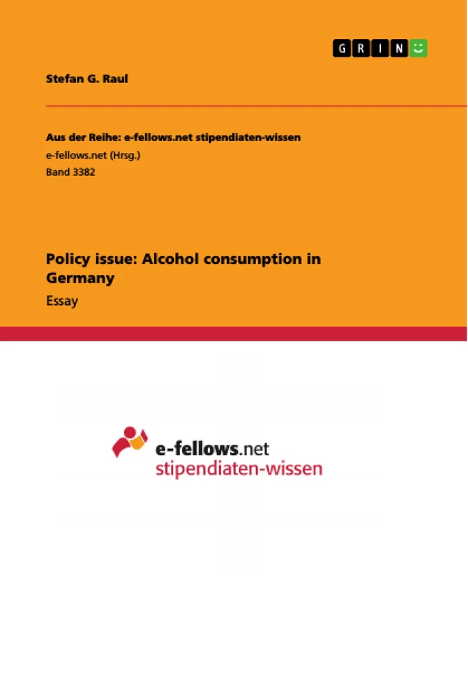 Title: Policy issue: Alcohol consumption in Germany