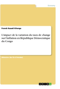 Titre: L'impact de la variation du taux de change sur l'inflation en République Démocratique du Congo