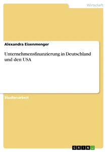 Titel: Unternehmensfinanzierung in Deutschland und den USA