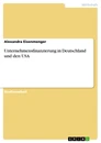Título: Unternehmensfinanzierung in Deutschland und den USA