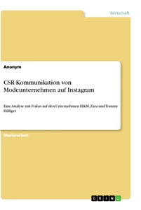 Titel: CSR-Kommunikation von Modeunternehmen auf Instagram