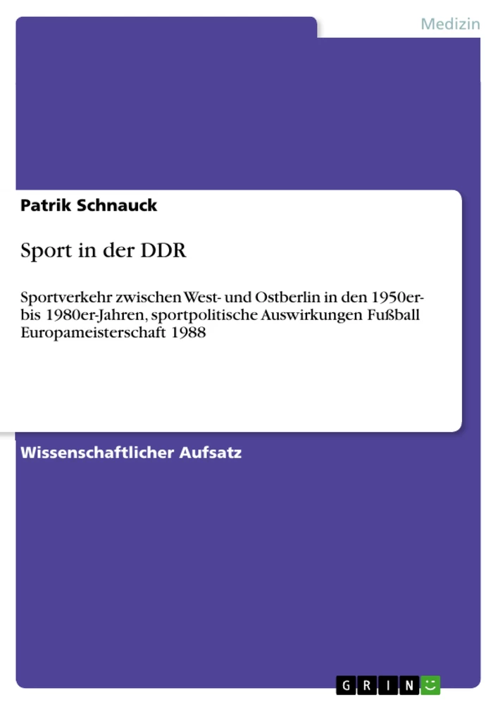 Titel: Sport in der DDR