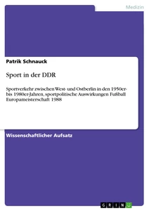 Título: Sport in der DDR