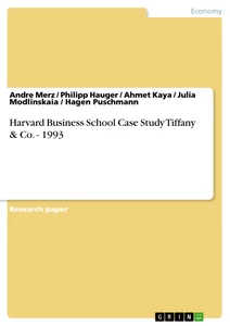 Title: Harvard Business School Case Study Tiffany & Co. - 1993