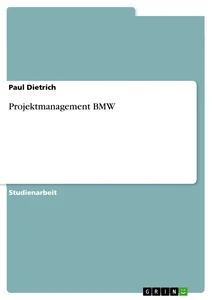 Titre: Projektmanagement BMW