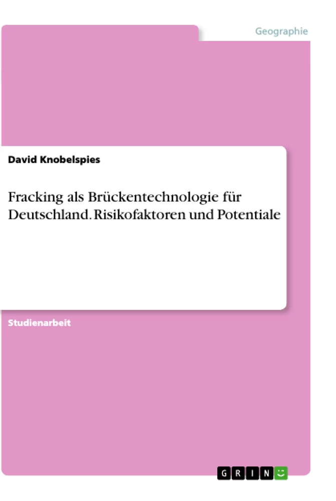 Titel: Fracking als Brückentechnologie für Deutschland. Risikofaktoren und Potentiale