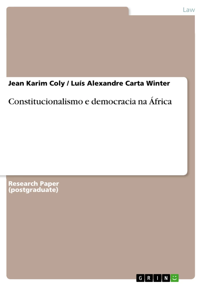 Titre: Constitucionalismo e democracia na  África