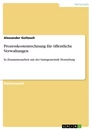 Titre: Prozesskostenrechnung für öffentliche Verwaltungen