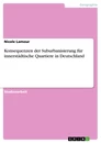 Titre: Konsequenzen der Suburbanisierung für innerstädtische Quartiere in Deutschland