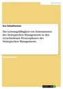 Titel: Die Leistungsfähigkeit von Instrumenten des Strategischen Managements in den verschiedenen Prozessphasen des Strategischen Managements