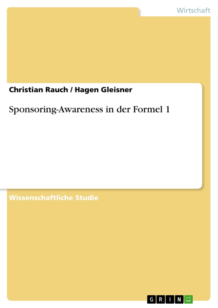Titel: Sponsoring-Awareness in der Formel 1
