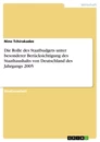 Title: Die Rolle des Staatbudgets unter besonderer Berücksichtigung des Staathaushalts von Deutschland des Jahrgangs 2005