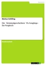 Title: Die ´Kriminalgeschichten´ Pu Songlings - Ein Vergleich