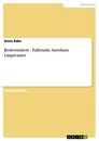 Titre: Reinvestition - Fallstudie Autohaus Langwasser
