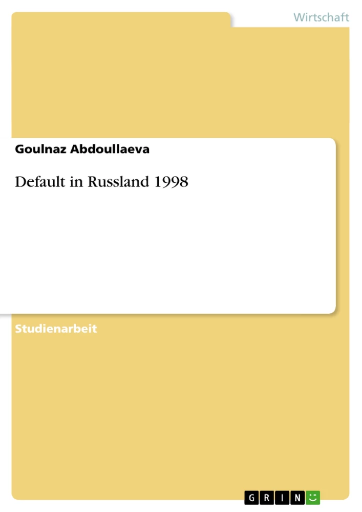 Titel: Default in Russland 1998