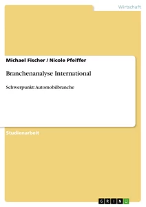 Title: Branchenanalyse International