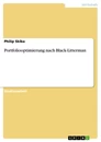 Título: Portfoliooptimierung nach Black-Litterman
