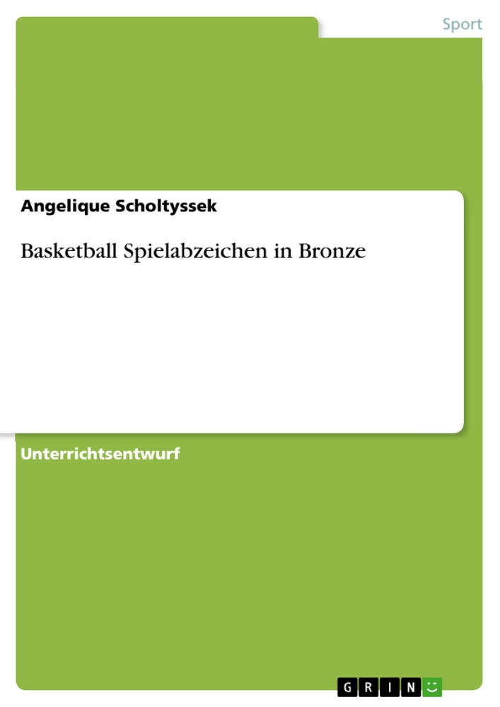 Titel: Basketball Spielabzeichen in Bronze