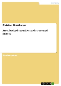 Title: Asset backed securities and structured finance
