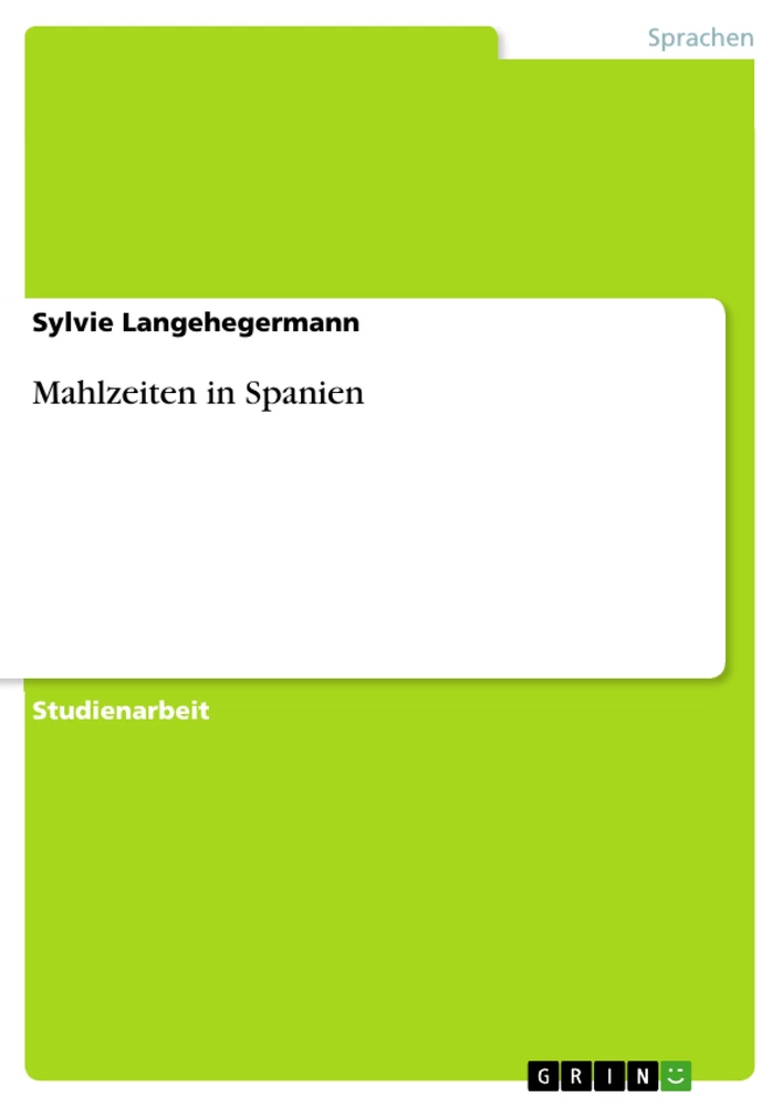 Titre: Mahlzeiten in Spanien