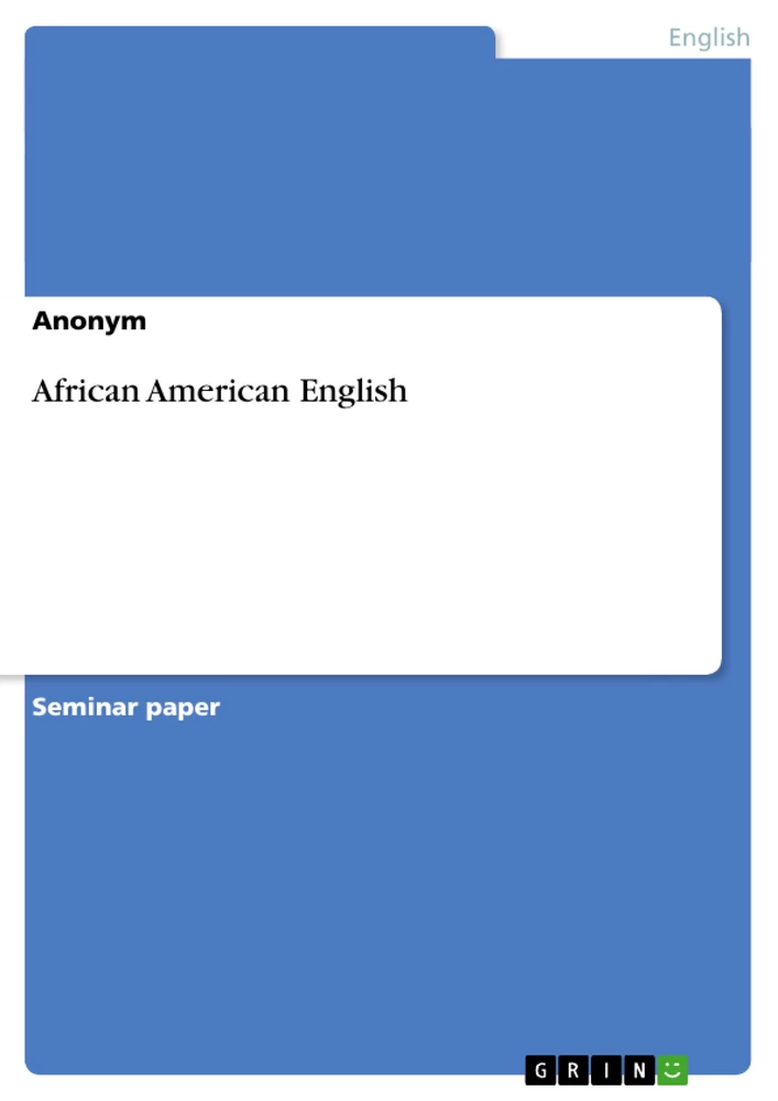 Titel: African American English