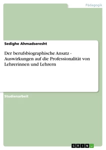 Titel: Der berufsbiographische Ansatz - Auswirkungen auf die Professionalität von Lehrerinnen und Lehrern 