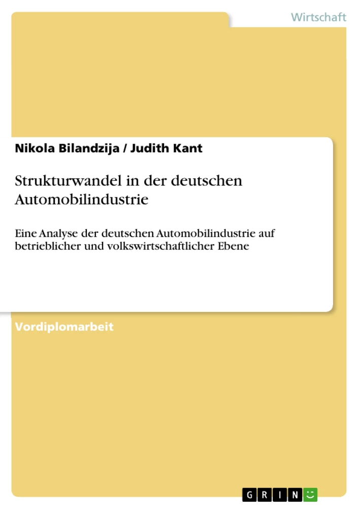 Title: Strukturwandel in der deutschen Automobilindustrie