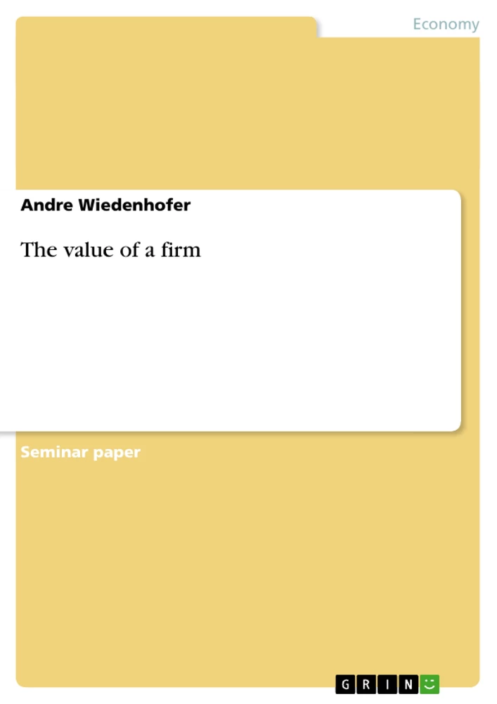 Title: The value of a firm