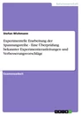 Titel: Experimentelle Erarbeitung der Spannungsreihe - Eine Überprüfung bekannter Experimentieranleitungen und Verbesserungsvorschläge