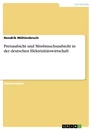 Titel: Preisaufsicht und Missbrauchsaufsicht in der deutschen Elektrizitätswirtschaft