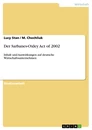 Título: Der Sarbanes-Oxley Act of 2002