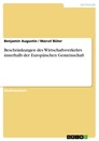 Titre: Beschränkungen des Wirtschaftsverkehrs innerhalb der Europäischen Gemeinschaft