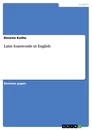 Title: Latin loanwords in English