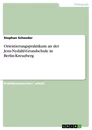 Título: Orientierungspraktikum an der Jens-Nydahl-Grundschule in Berlin-Kreuzberg